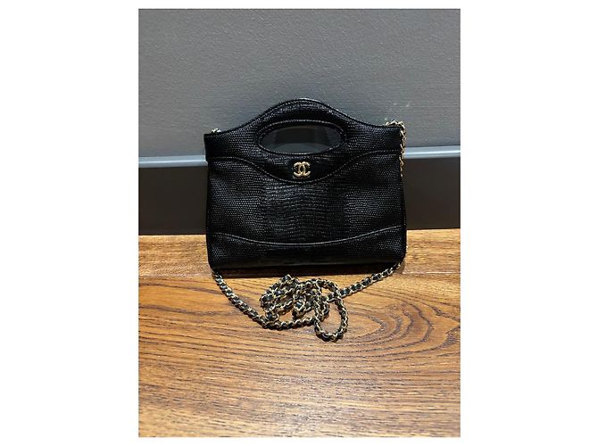 Borsa Chanel 31 Metiers D’art Black Flap Bag con catena Nero - vista 11