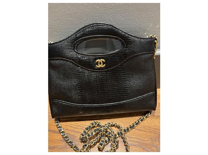 Borsa Chanel 31 Metiers D’art Black Flap Bag con catena Nero - vista 7