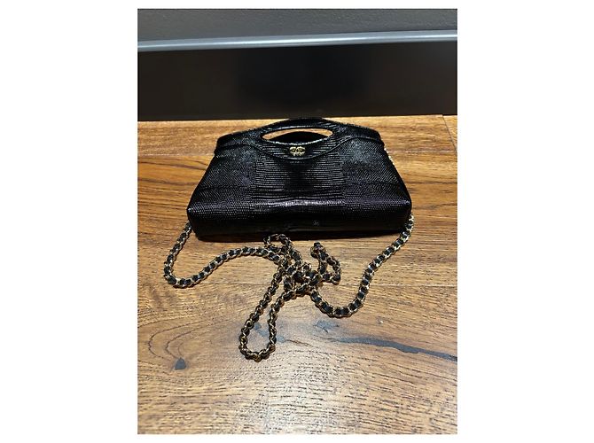 Borsa Chanel 31 Metiers D’art Black Flap Bag con catena Nero - vista 8