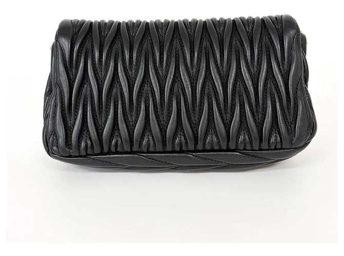 Miu Miu Pelle Nappa Matelassé Nero - vista 2