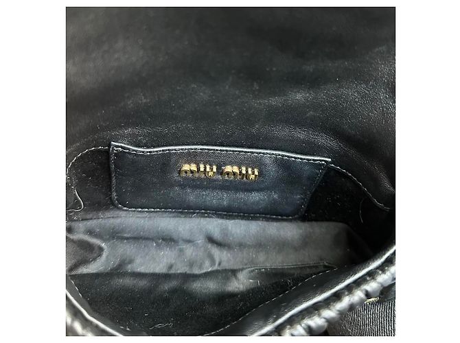 Miu Miu Pelle Nappa Matelassé Nero - vista 6
