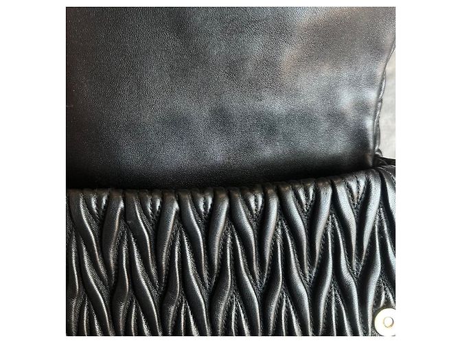 Miu Miu Pelle Nappa Matelassé Nero - vista 7