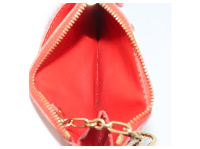 Louis Vuitton Pochette clés NM Monogram Vernis Patent Leather Naranja - vista 5