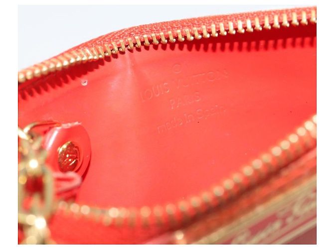 Louis Vuitton Pochette clés NM Monogram Vernis Patent Leather Naranja - vista 6