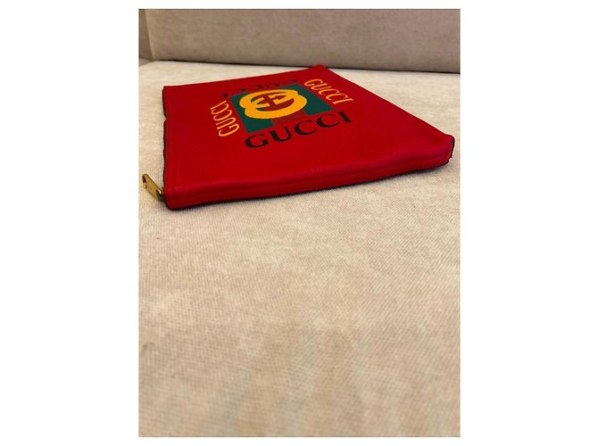 Gucci Portfolio Pouch Pelle Rossa Rosso - vista 2