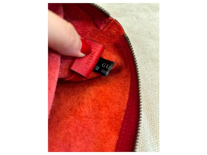 Gucci Portfolio Pouch Pelle Rossa Rosso - vista 5