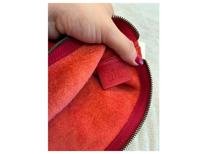Gucci Portfolio Pouch Pelle Rossa Rosso - vista 7