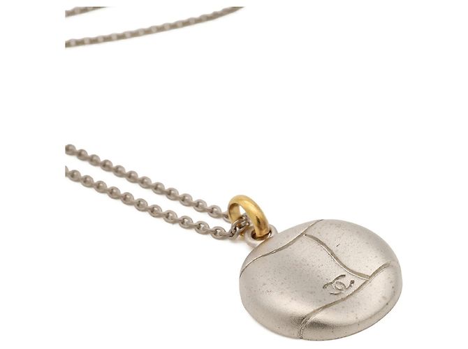 Collana con catena e placca tonda Chanel Coco Mark - vista 4