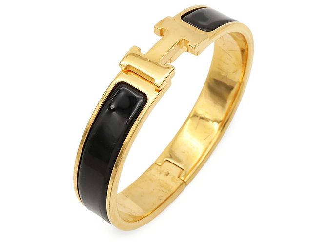 Hermès Hermes Clic H PM Armband Schwarz Golden - Ansicht 2