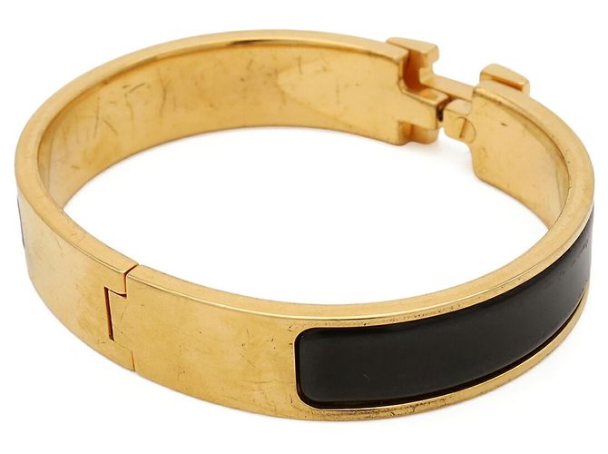 Hermès Hermes Clic H PM Armband Schwarz Golden - Ansicht 4