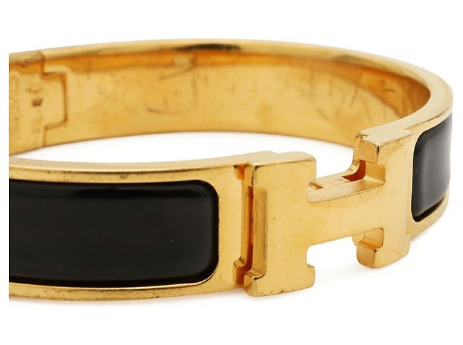 Hermès Hermes Clic H PM Armband Schwarz Golden - Ansicht 5