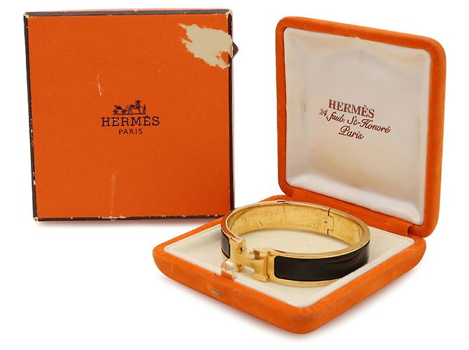 Hermès Hermes Clic H PM Armband Schwarz Golden - Ansicht 8