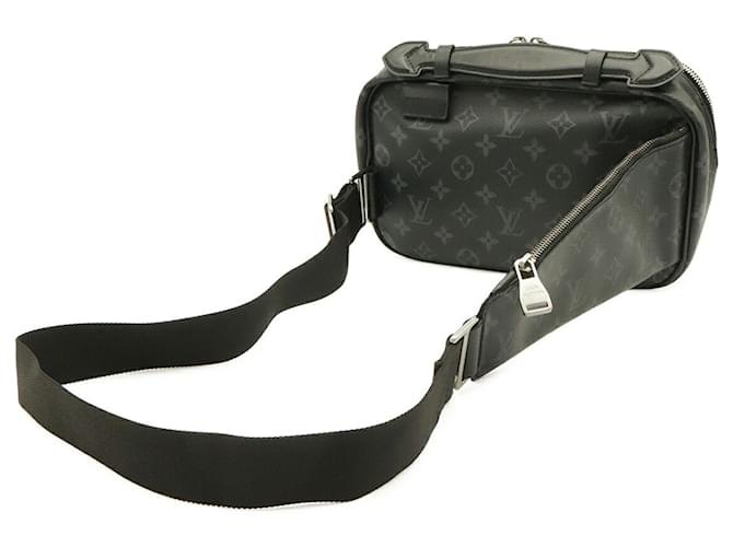 Marsupio Louis Vuitton Monogram Eclipse Marrone Nero - vista 3