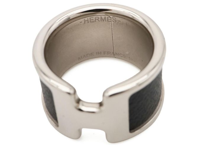 Ring Anillo tipo banda Hermès Olympe GM Negro Plata - vista 5