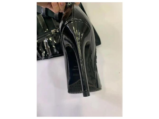 Le Silla Botas altas de charol negro - vista 10