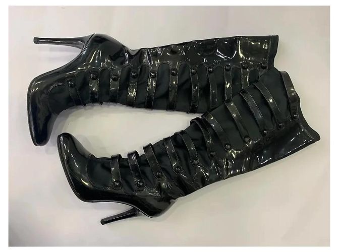 Le Silla Botas altas de charol negro - vista 2
