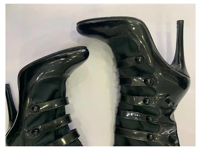 Le Silla Botas altas de charol negro - vista 4