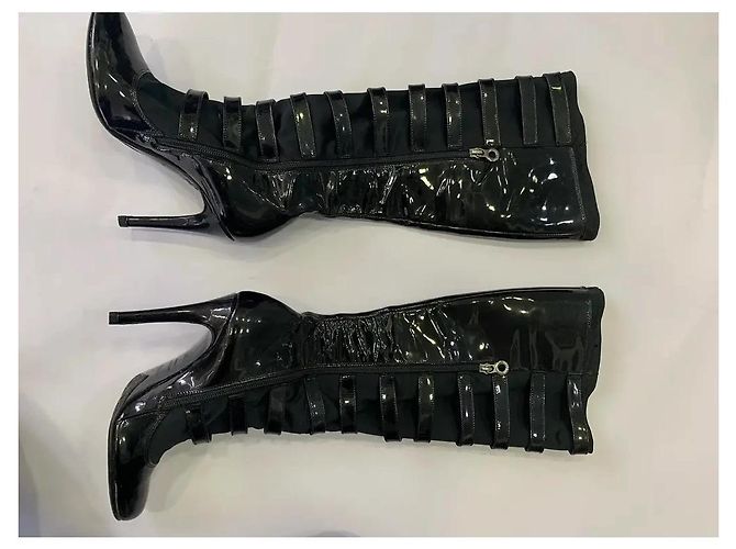 Le Silla Botas altas de charol negro - vista 5