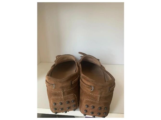 Mocassini Tod's in scamosciato marrone - vista 7
