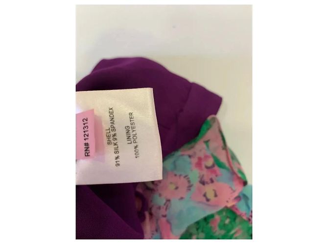 Autre Marque Gryphon New York Minifalda con volantes estampado floral Rosa Azul Verde Púrpura - vista 6