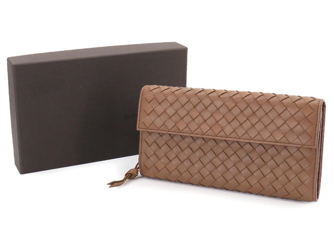 Bottega Veneta Intrecciato Brauner Bi-fold Long Wallet - Ansicht 2