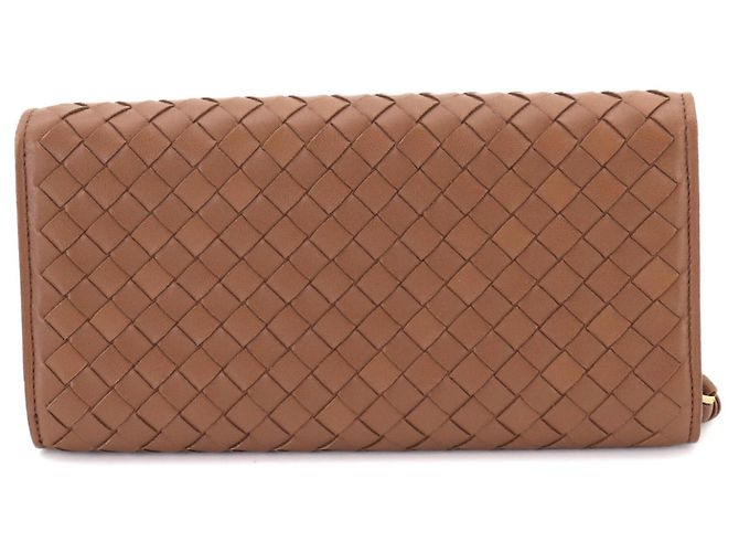 Bottega Veneta Intrecciato Brauner Bi-fold Long Wallet - Ansicht 3