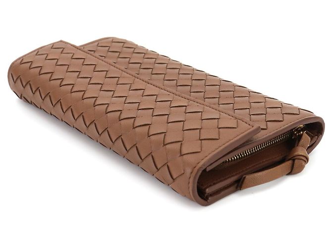 Bottega Veneta Intrecciato Brauner Bi-fold Long Wallet - Ansicht 5