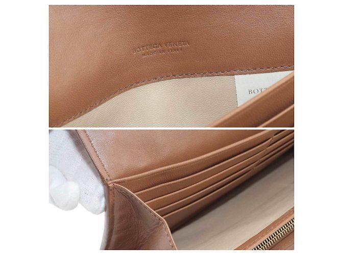 Bottega Veneta Intrecciato Brauner Bi-fold Long Wallet - Ansicht 9