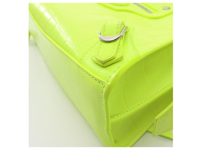 Borsa a 2 vie Balenciaga Neo Class City Mini Neon Color Giallo - vista 6