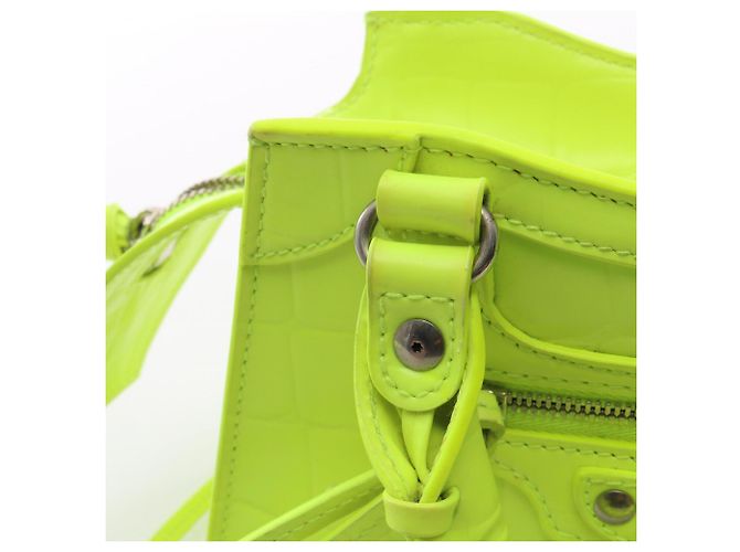 Borsa a 2 vie Balenciaga Neo Class City Mini Neon Color Giallo - vista 7