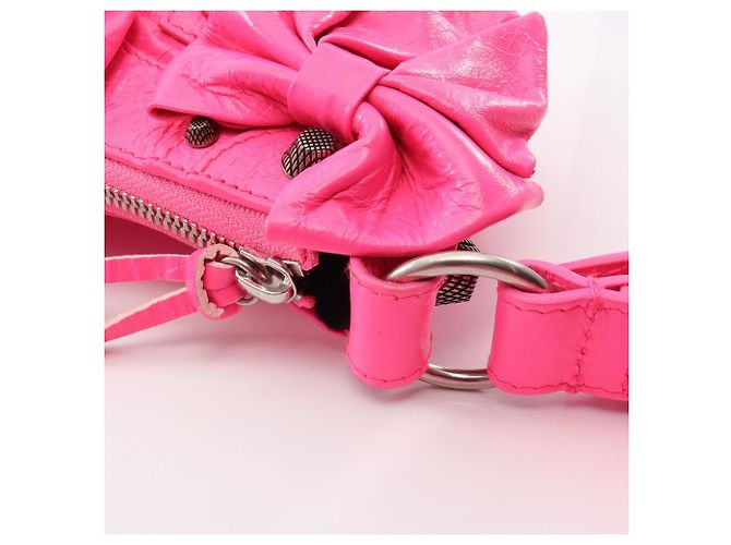 Borsa a tracolla Balenciaga LE CAGOLE XS Ribbon Rosa - vista 6