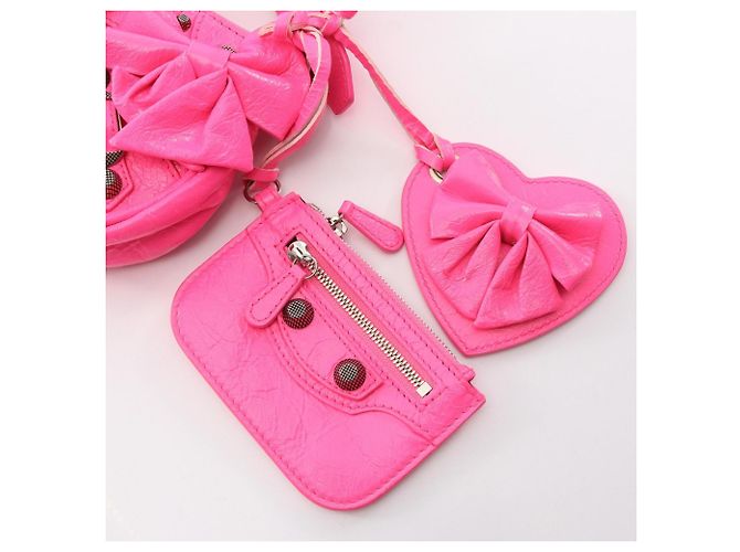 Borsa a tracolla Balenciaga LE CAGOLE XS Ribbon Rosa - vista 8
