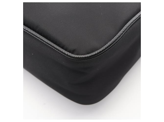 Saffiano Borsa a Spalla in Re-Nylon Prada Nero - vista 5