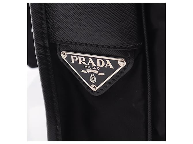 Saffiano Borsa a tracolla Prada TESSUTO + SAFFI Nero - vista 5