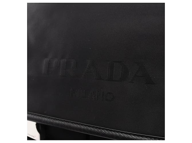 Saffiano Borsa a tracolla Prada TESSUTO + SAFFI Nero - vista 6