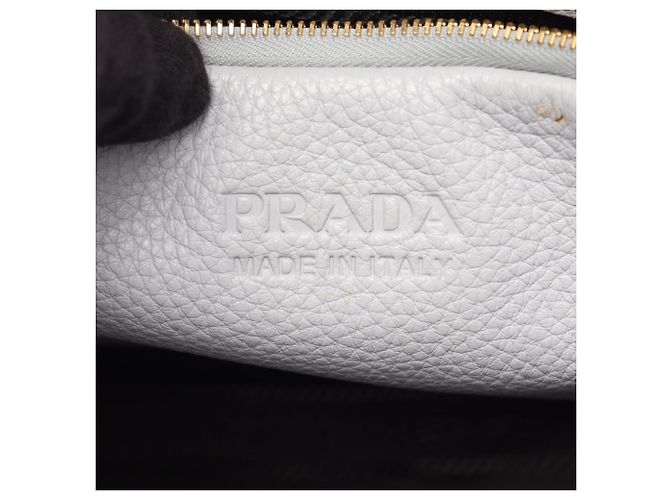 Borsa Tote in pelle VIT DAINO Prada Blu - vista 4