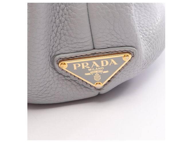 Borsa Tote in pelle VIT DAINO Prada Blu - vista 5