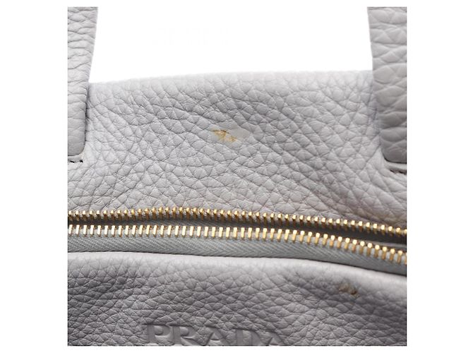 Borsa Tote in pelle VIT DAINO Prada Blu - vista 6