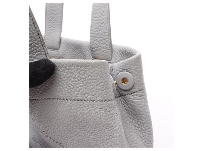 Borsa Tote in pelle VIT DAINO Prada Blu - vista 8