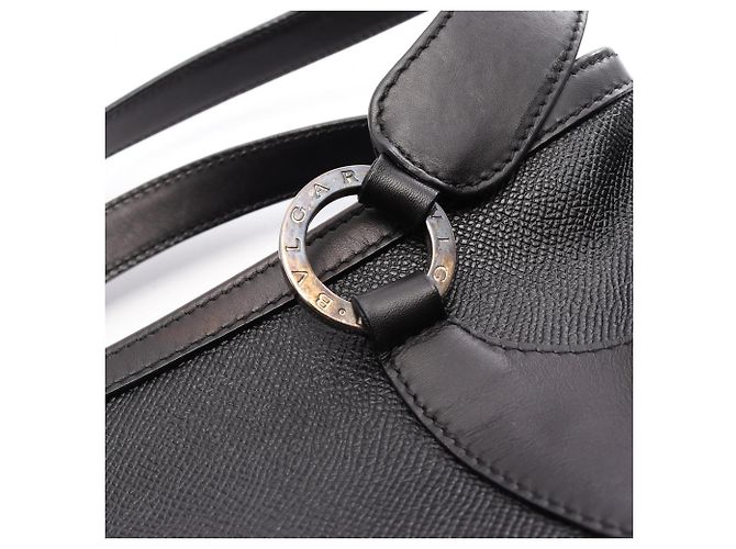 Bulgari Borsa a mano in pelle nera Bvlgari Nero - vista 13