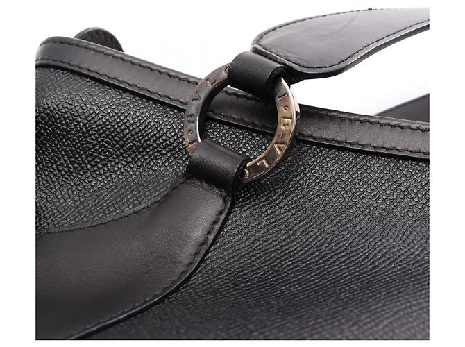 Bulgari Borsa a mano in pelle nera Bvlgari Nero - vista 14