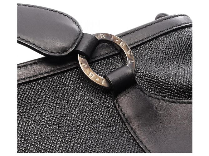 Bulgari Borsa a mano in pelle nera Bvlgari Nero - vista 15