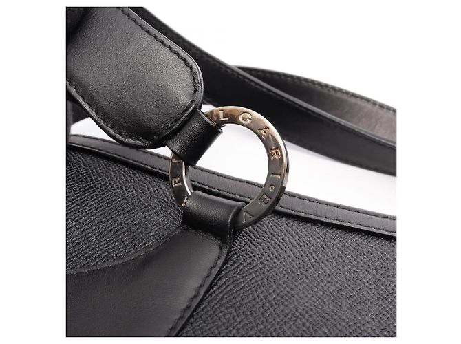 Bulgari Borsa a mano in pelle nera Bvlgari Nero - vista 16