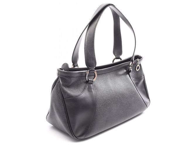 Bulgari Borsa a mano in pelle nera Bvlgari Nero - vista 2