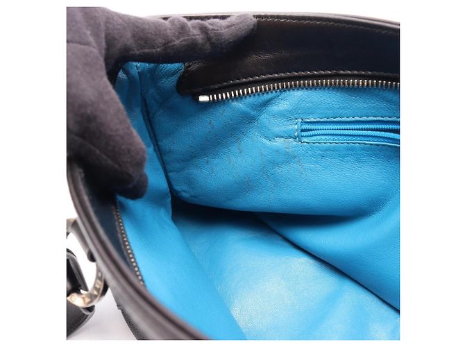 Bulgari Borsa a mano in pelle nera Bvlgari Nero - vista 6