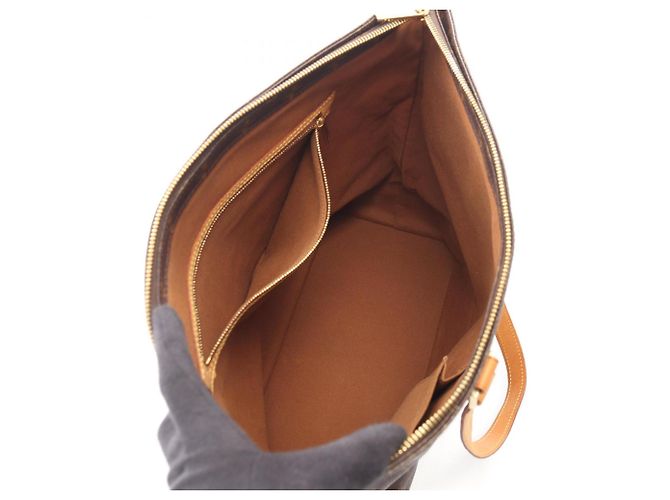 Borsa Cabas Mezzo Monogram Louis Vuitton Marrone - vista 3