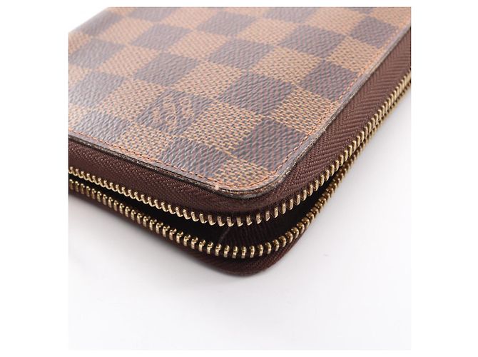 Cartera larga Louis Vuitton Zippy Organizer Damier Ebene Castaño - vista 10