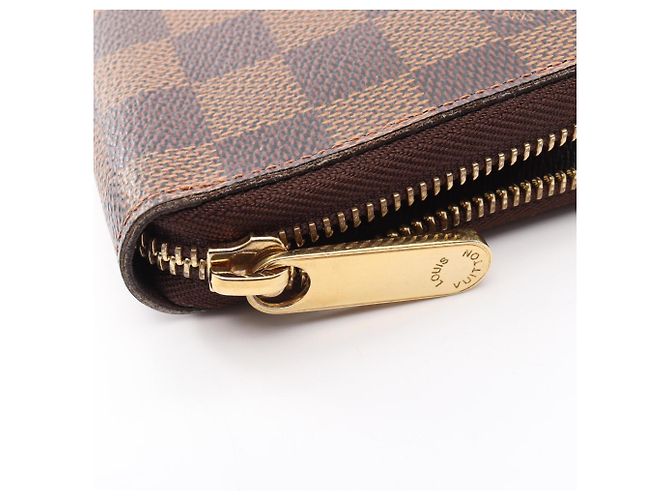 Cartera larga Louis Vuitton Zippy Organizer Damier Ebene Castaño - vista 9
