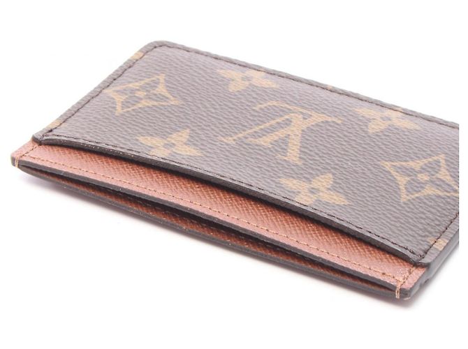 Tarjetero Monogram Simple Louis Vuitton Castaño - vista 3