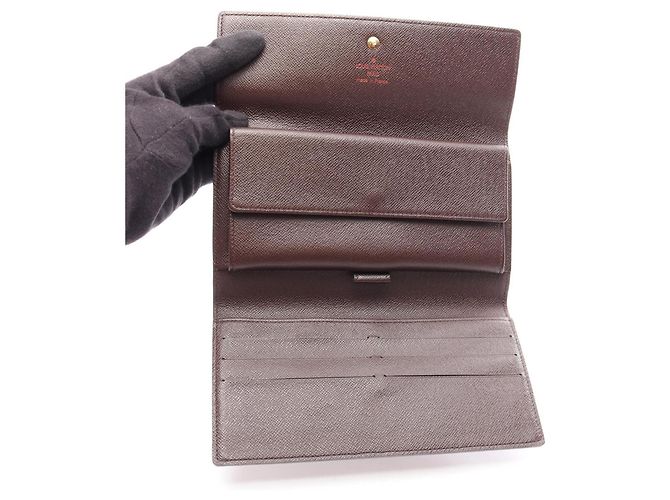 Cartera Louis Vuitton Portefeuille Tresor International Damier Ebene Long Wallet - vista 3